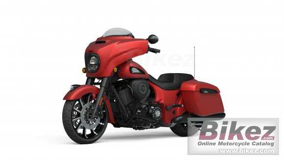 Motorcycle Rear Passenger Seat For Indian Chieftain/Dark Horse 2016-2021 - Brown Leather With Studs